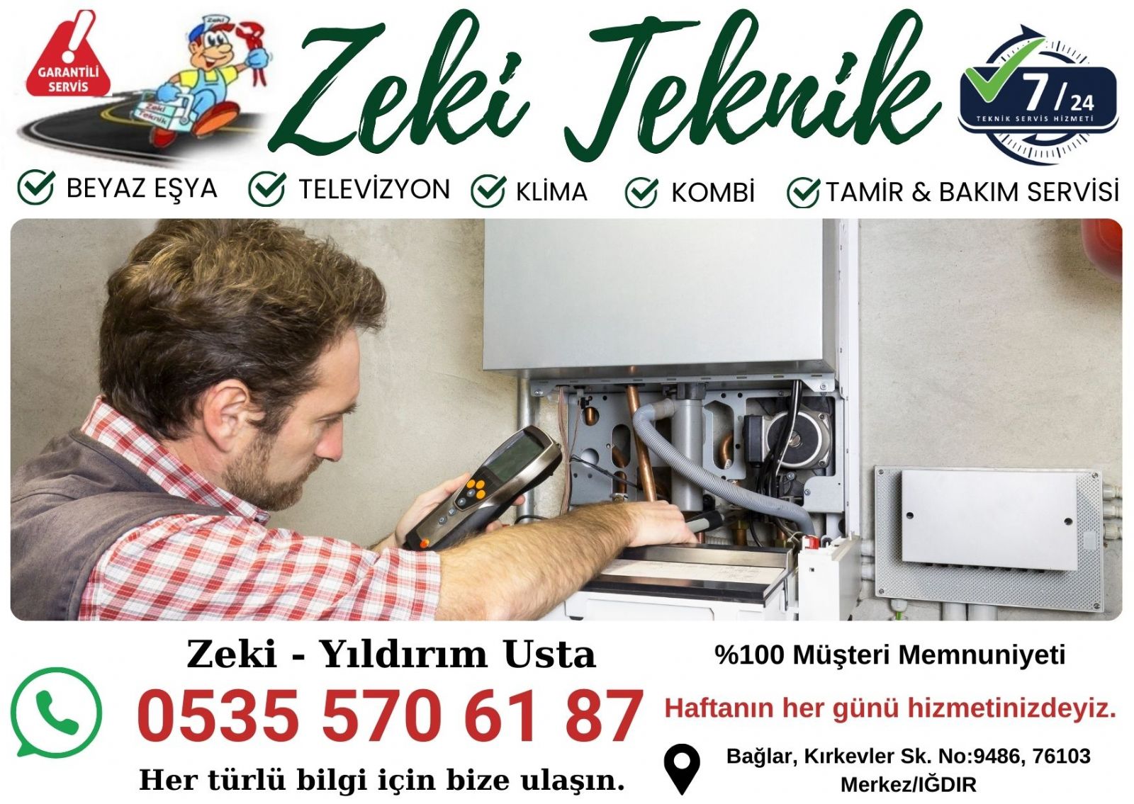 Iğdır Kombi Bakımı Petek Temizleme
